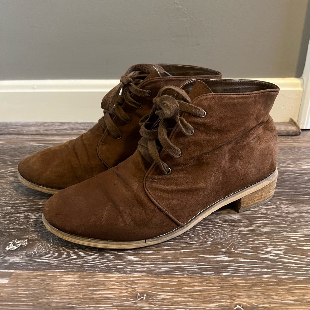 Urban Outtfitters BDG Suede Wood Heel Booties
